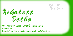 nikolett delbo business card
